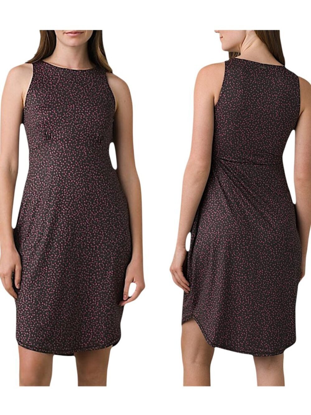 Prana Emerald Lake Deep Pine Spots Pocket Sleeveless Stretch Dress NWT New S
